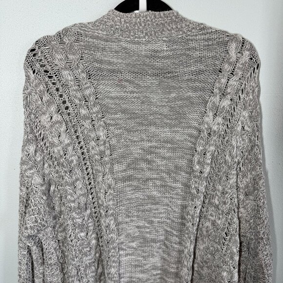 Old Navy Soft Cable Knit Open Cardigan Womens Medium Gray Winter Fall Comfort - Picture 6 of 9